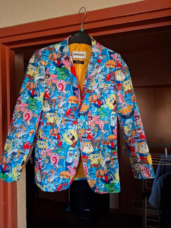 Opposuits Spongebob Pak - Maat 146/152, Kinderen en Baby's, Kinderkleding | Schoenen en Sokken, Ophalen of Verzenden
