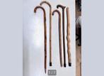 5X Antieke Antieke wandelstok - wandelstokken hout houten, Diversen, Wandelstokken, Ophalen of Verzenden, Zo goed als nieuw, H