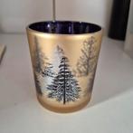 Sfeervolle Kandelaar met Winterse Print, Overige materialen, Ophalen of Verzenden, Zo goed als nieuw, Zwart
