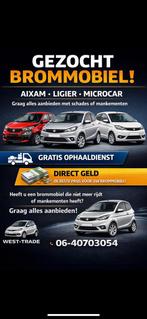Gezocht brommobielen met schades of andere gebreken!!, Ophalen, 46 km of meer, 16 km/u of meer