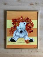 Schilderij, handgemaakt, olieverf, groot, beer, bloem, Antiek en Kunst, Kunst | Schilderijen | Klassiek, Ophalen