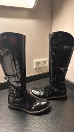 Zwarte lak kickers laarzen maat 38, Kleding | Dames, Schoenen, Ophalen of Verzenden, Zo goed als nieuw, Zwart, Hoge laarzen