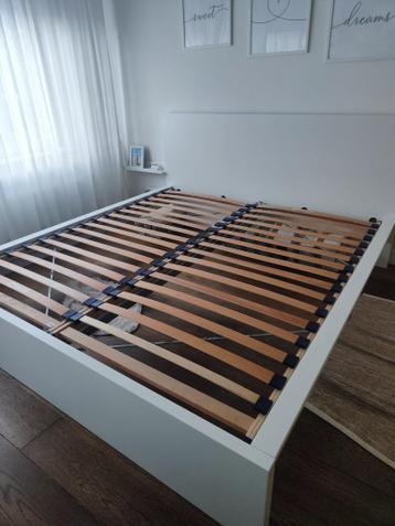 Bedframe and Slatted bed base -  MALM Ikea 180 x 200 white - afbeelding 5