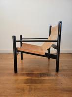 Vintage sling chair-safari stoel van Abel Gonzalez 1960, Ophalen, Gebruikt, Minder dan 75 cm, Hout