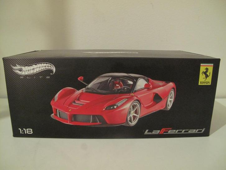 Ferrari LaFerrari - Mattel ELITE 1/18 ref : BCT79, Hobby en Vrije tijd, Modelauto's | 1:18, Zo goed als nieuw, Auto, Hot Wheels