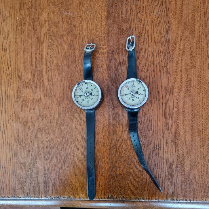 Vintage Oliegevulde Dieptemeters, Watersport en Boten, Duiken, Gebruikt, Duikcomputer, Ophalen of Verzenden