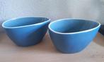 2x schaaltje Jewel blauw mat/geglazuurd schaal, Ophalen of Verzenden, Overige stijlen, Aardewerk, Schaal of Schalen