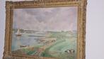 Schilderij Koeien aan de Rivier 84x64 cm, Ophalen of Verzenden