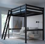 IKEA Tweepersoons Hoogslaper Zwart - Met/Zonder Matras, Ophalen, Gebruikt, Hoogslaper, Tweepersoons
