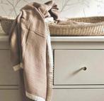 Baby hydrofiel swaddle met kant - mokka - bruin - groot, Ophalen of Verzenden, Nieuw, Overige typen