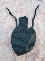 Zwarte leren motor muts, Motoren, Ophalen of Verzenden, Nieuw zonder kaartje