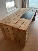 Bureau steigerhout met kasten, gratis ophalen Noordwijk, Ophalen, Zo goed als nieuw, Bureau