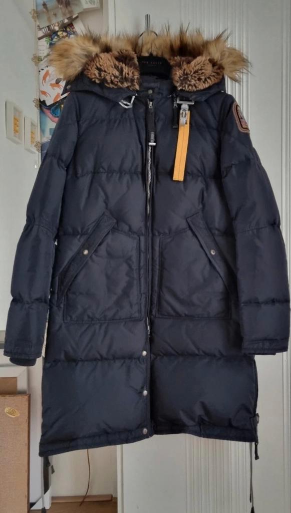 Parajumpers Long Bear eco Navy mt M, Kleding | Dames, Jassen | Winter, Zo goed als nieuw, Maat 38/40 (M), Blauw, Ophalen of Verzenden