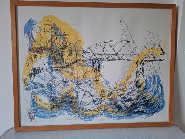 Zeefdruk 'De Ochtend' van Anna Ramsair, Antiek en Kunst, Kunst | Litho's en Zeefdrukken, Ophalen