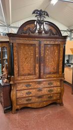 Geheel intarsia ingelegd Hollands kabinet, Antiek en Kunst, Ophalen
