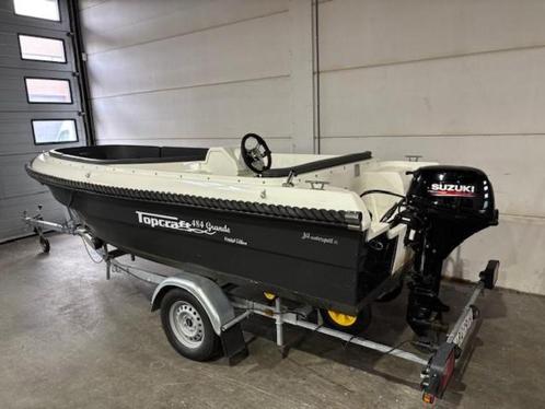 Topcraft 484 Grand met Suzuki DF9.9, Watersport en Boten, Sloepen, Zo goed als nieuw, 3 tot 6 meter, Benzine, Polyester