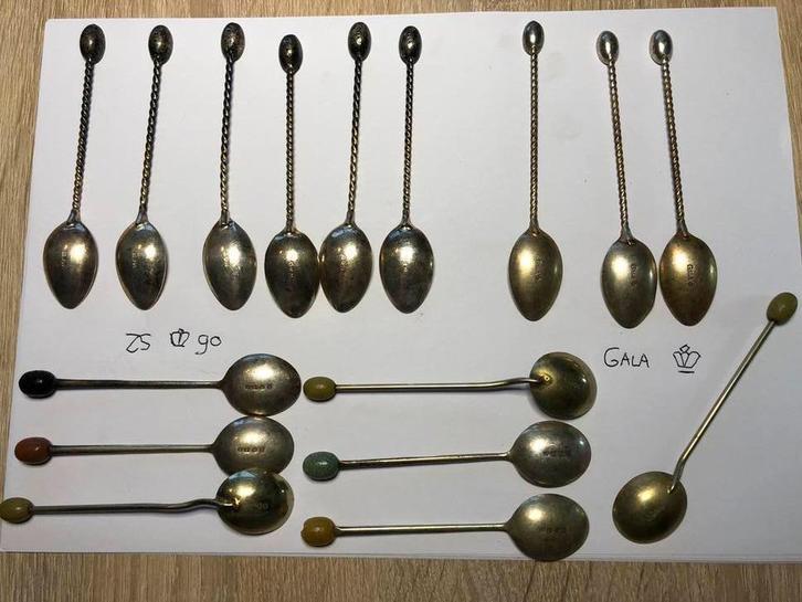 Diversen thee lepels diverse merken, Antiek en Kunst, Ophalen of Verzenden