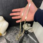 Prachtige 14 karaats gouden massieve flat magnum ketting, Sieraden, Tassen en Uiterlijk, Kettingen, Ophalen of Verzenden, Goud