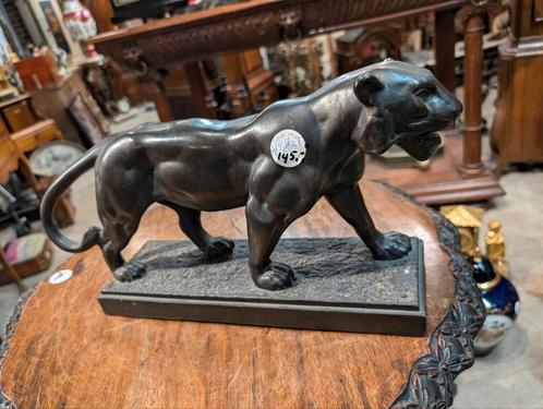 Antieke Panther rood koper gips.43 cm lang. €145., Antiek en Kunst, Antiek | Overige Antiek, Ophalen