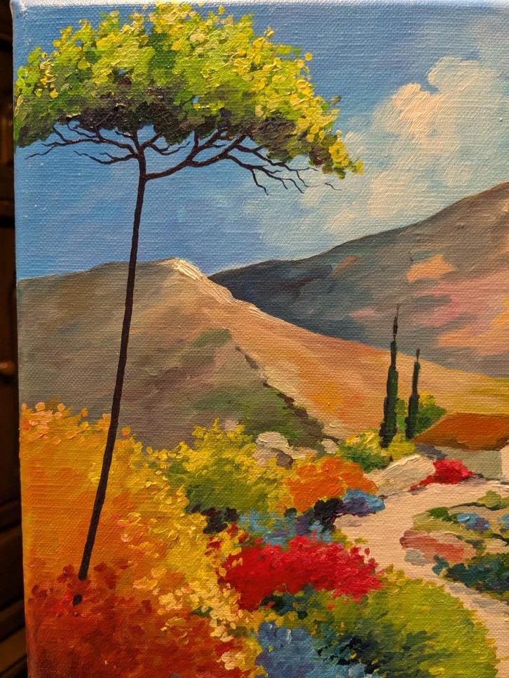 Schilderij Emmanuel Henry- Paysage du Provence, Antiek en Kunst, Kunst | Schilderijen | Klassiek, Ophalen of Verzenden