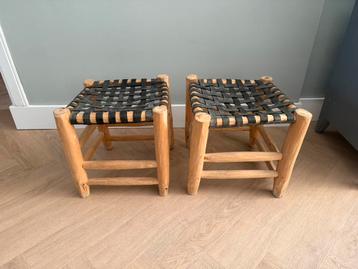 2 krukjes Household Hardware leer-hout beschikbaar voor biedingen