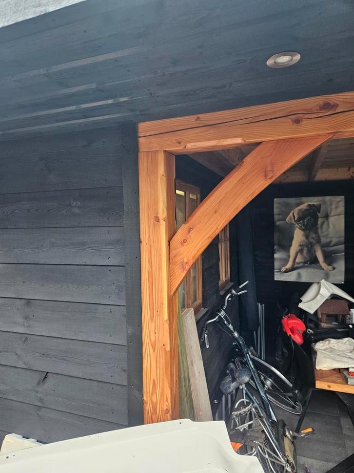 Gebogen schoren voor overkapping - Nieuw, Doe-het-zelf en Verbouw, Hout en Planken, Nieuw, Balk, Vuren, Minder dan 200 cm, 25 tot 50 mm