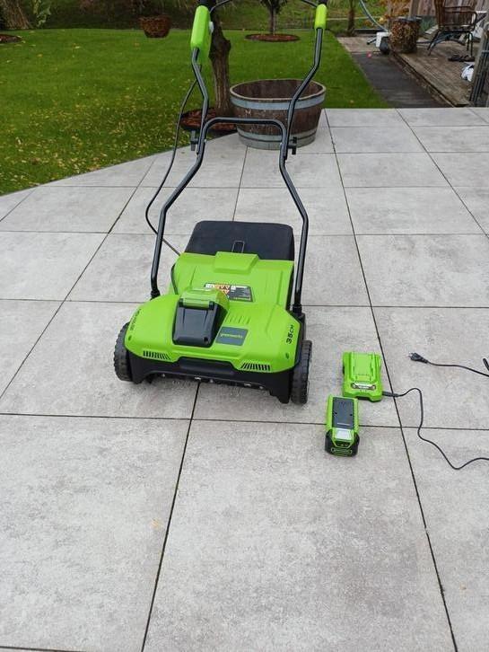 Greenworks 40v  accu verticuteermachine / gazonbeluchter, Tuin en Terras, Verticuteermachines, Nieuw, Accu, Ophalen of Verzenden