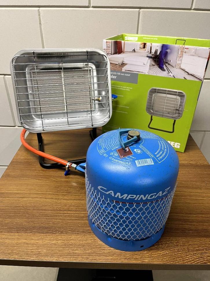 GIMEG vast statief eurostraler (gaskachel), Caravans en Kamperen, Kampeeraccessoires, Zo goed als nieuw, Ophalen of Verzenden