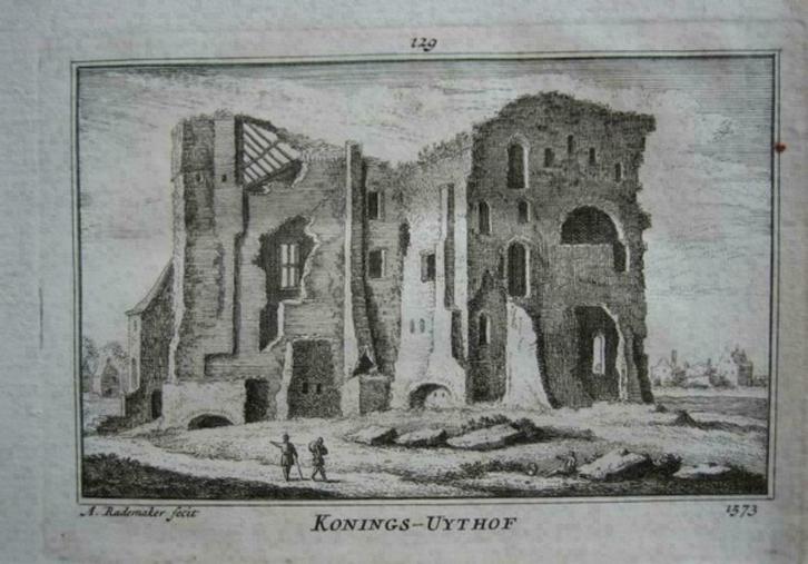 129 / Delft Konings Uithof Kopergravure 18e Eeuw, Antiek en Kunst, Kunst | Etsen en Gravures, Ophalen of Verzenden