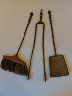 Antiek Geelkoperen Haardstel, Circa 1860, Antiek en Kunst, Ophalen of Verzenden