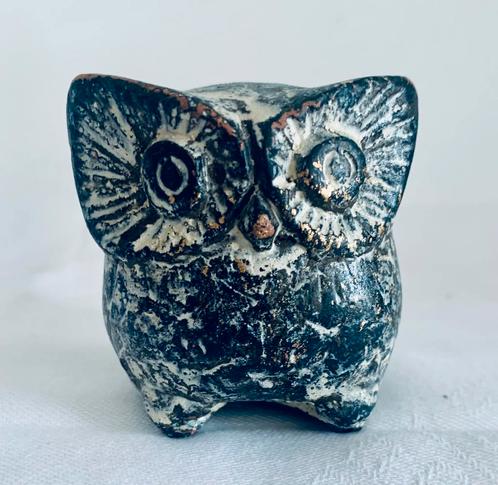 Uil uiltje Owl steen vintage 6cm hoog, Antiek en Kunst, Antiek | Keramiek en Aardewerk, Ophalen of Verzenden