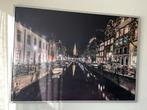 Poster Amsterdam met lijst 140x100 cm, Ophalen, 125 cm of meer, Zo goed als nieuw, Foto of Poster