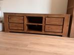 Robuust acaciahouten TV-meubel 170 cm breed, Ophalen, Gebruikt, 150 tot 200 cm, Minder dan 100 cm