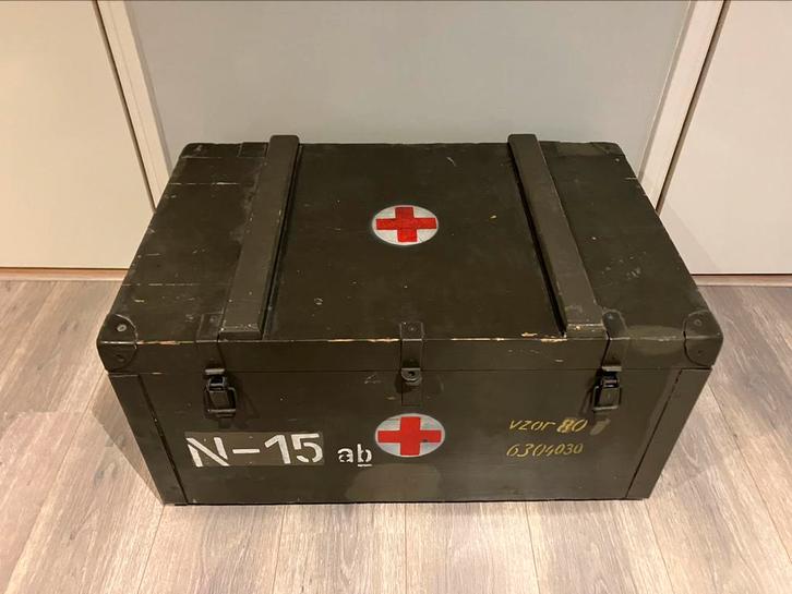 Legerkist origineel, Huis en Inrichting, Woonaccessoires | Kisten, Gebruikt, Minder dan 50 cm, Minder dan 50 cm, 50 tot 100 cm