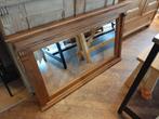 Grenenhouten spiegel facetgeslepen 114 x 70, Ophalen, Zo goed als nieuw, 100 tot 125 cm, Minder dan 100 cm