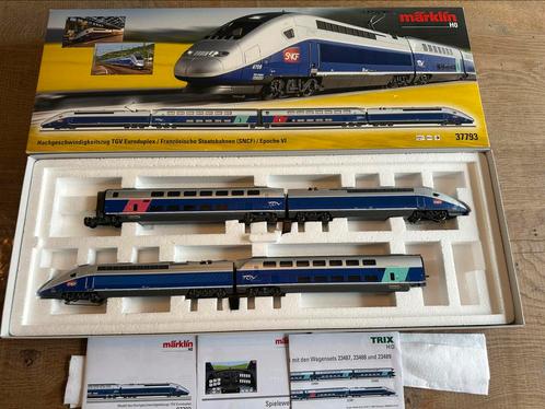 Marklin 37793 Hogesnelheidstrein TGV Euroduplex nieuwstaat, Hobby en Vrije tijd, Modeltreinen | H0, Zo goed als nieuw, Treinset