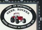 Sticker: Loon en Spuitbedrijf Rovers - Boekel - Venhorst, Ophalen of Verzenden, Zo goed als nieuw, Bedrijf of Vereniging