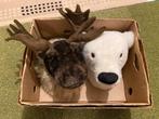 Pluche Eland en ijsbeer kop  (€6,50 p/s), Ophalen of Verzenden, Gebruikt