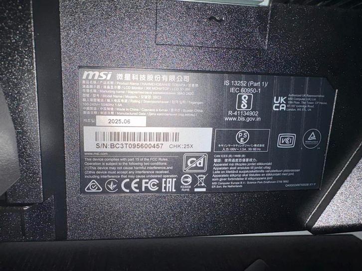 MSI MAG 242C Curved LED Gaming Monitor, Computers en Software, Monitoren, Gebruikt, 101 t/m 150 Hz, HDMI, Gaming, Curved, LED