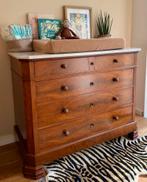 Antieke commode marmer blad, Huis en Inrichting, Kasten | Ladekasten, Ophalen, 100 tot 150 cm, Zo goed als nieuw, 3 of 4 laden