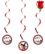 Bing swirl slingers, verticale slinger, draaislinger rood, Hobby en Vrije tijd, Feestartikelen, Verzenden, Nieuw, Versiering, Verjaardag