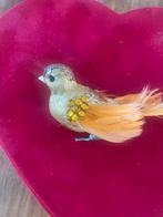 Oude antieke vintage kerstornament/kerstclip vogel oranje, Diversen, Kerst, Ophalen of Verzenden, Nieuw