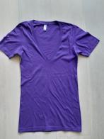American Apparel paarse Deep V-neck t-shirt maat XS, Paars, Ophalen of Verzenden, Zo goed als nieuw, American Apparel