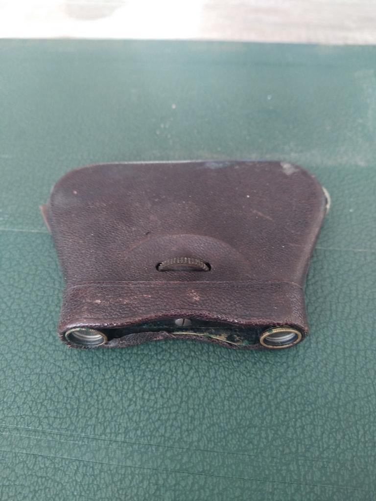 Antieke Opera Kijker met Lederen kaft, Audio, Tv en Foto, Optische apparatuur | Verrekijkers, Gebruikt, Minder dan 8x, Overige typen