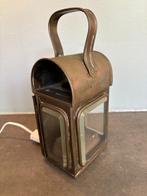 antiek koperen stal lamp, Ophalen of Verzenden