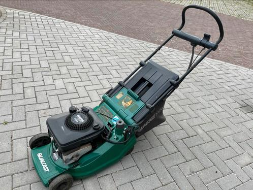 Qualcast Benzinemaaier, Tuin en Terras, Grasmaaiers, Gebruikt, Benzine-grasmaaier, 40 t/m 49 cm, Cirkelmaaier, Opvangzak, Ophalen
