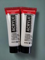 Amsterdam Standaard Acryl Titanium wit 2 tubes 20 ml, Ophalen of Verzenden, Nieuw, Acrylverf