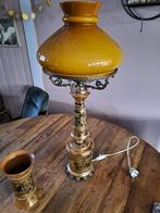 Goudkleurige Bewerkte Lamp en Vaas, Antiek en Kunst, Ophalen of Verzenden