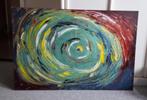 Abstract Olieverf Schilderij op Canvas 80 x 120 cm., Antiek en Kunst, Ophalen