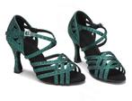 Groene latin glitter dans hakken salsa ballroom dansschoenen, Kleding | Dames, Schoenen, Verzenden, Nieuw, Groen, Dansschoenen